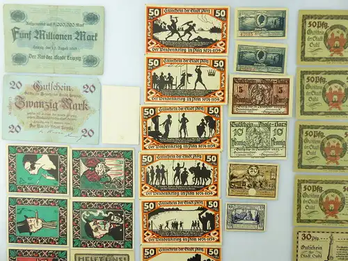 Verschiedene Serien Notgeld - 55 Scheine - Wasungen, Suhl etc. e1004