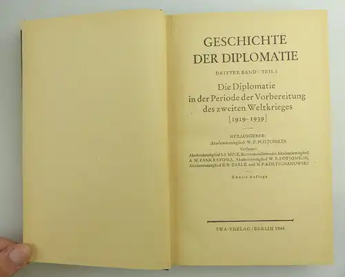 2 Bücher: Geschichte der Diplomatie - Band 3 in 2 Büchern e976