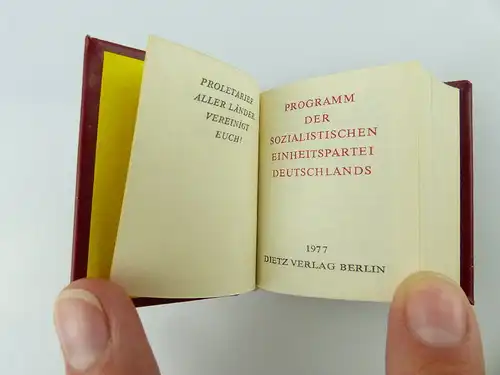 Minibuch: Programm der SED Offizin Andersen Nexö 1977 e269