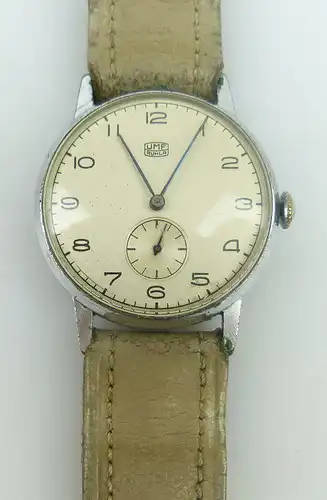 UMF Ruhla Herren Armbanduhr mit Widmung gute Leistungen Chef KVP 1954, Orden965