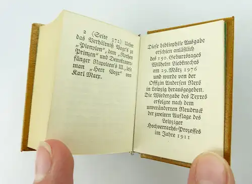 Minibuch: Leipziger Hochverratsprozess - Wilhelm Liebknecht e403
