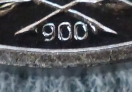 Verdienstmedaille der NVA in 900 Silber 1960-68 vgl. Band I Nr. 146 d Punze 4