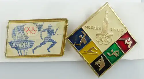 2 verschiedene Abzeichen : Olympia München 1972 , Moskau 1980  /r091