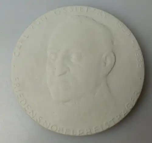 Meissen Medaille: Carl von Ossietzky 1889-1938 Friedensnobelpreisträg, Orden1447