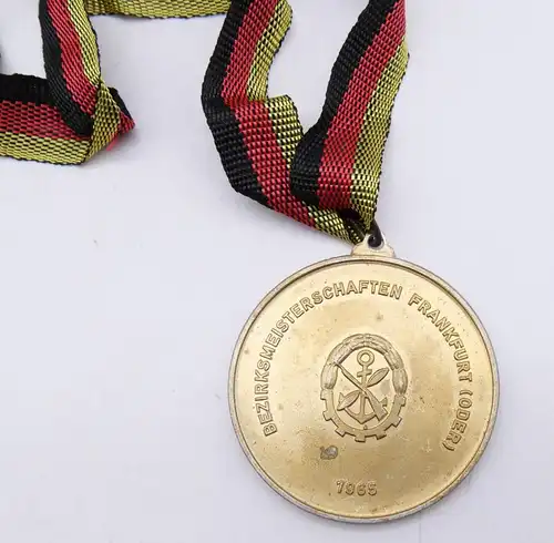 e12502 DDR Medaille Bezirksmeisterschaften Frankfurt Oder GST 1965