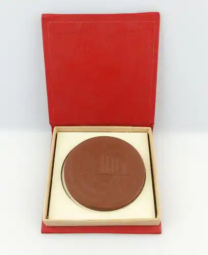 #e3735 Meissen Medaille Ehrenplakette VEB Braunkohlenwerk Regis Ehrenplakette