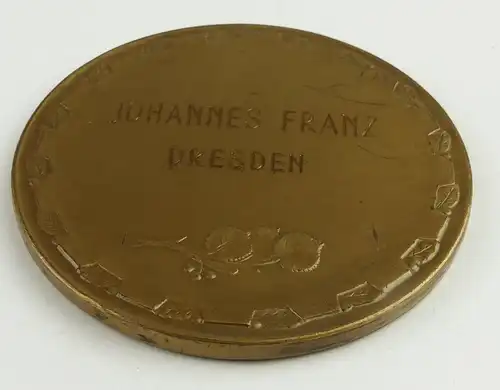 e11865 Alte Bronzemedaille Prag 1955 Dresden in OVP