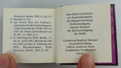 Minibuch Die Zivilverteidigung der DDR 1983 Buch1537