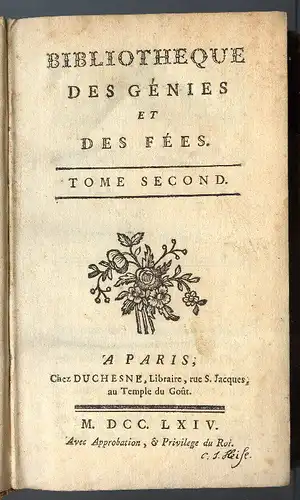 Bibliotheque des genies et des fees 1764