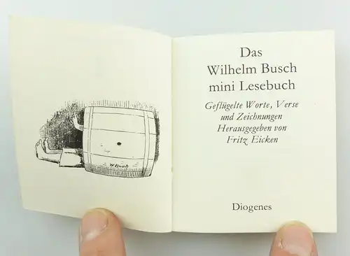 #e6153 Minibuch: Das Wilhelm Busch mini Lesebuch Diogenes Mini Taschenbuch