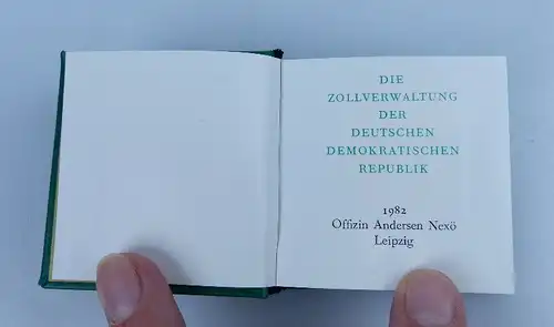 Minibuch Die Zollverwaltung der DDR Offizin Andersen Nexö Leipzig bu0960