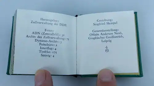 Minibuch Die Zollverwaltung der DDR Offizin Andersen Nexö Leipzig bu0960