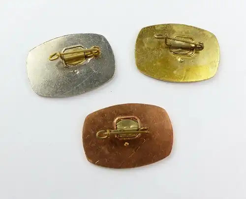 e10487 3 Abzeichen für treue Dienste Industriezweig Energie Gold Silber Bronze