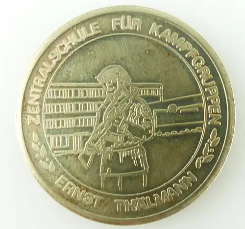 Medaille: silberfarben Zentralschule für Kampfgruppen Ernst Thälmann e1631