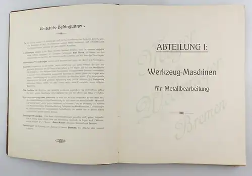 #e8652 Buch Mager & Wedemeyer Bremen Spezialkatalog für Maschinen und Werkzeuge
