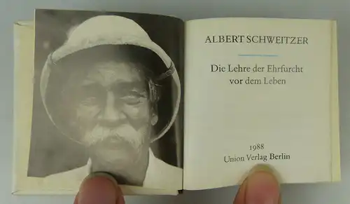 Minibuch Albert Schweitzer Lehre der Ehrfurcht vor dem Leben 1988 Buch1484