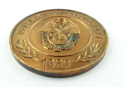 e9334 GST Medaille Meisterschaft der DDR 1969 bronzefarben