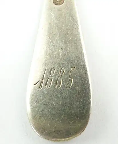 e9857 Russischer Kaffeelöffel aus Silber von 1886 gestempelt 84
