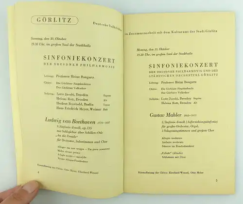 Heft Kreuzkirche Seifhennersdorf 1949 Musikwoche - Dresdner Philharmonie e867