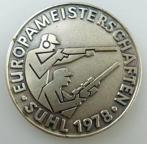 GST Medaille: Europameisterschaften Suhl 1978 DSV der DDR silberfarben, GST015
