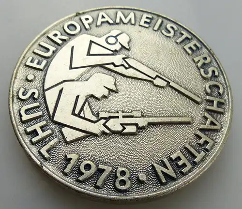 GST Medaille: Europameisterschaften Suhl 1978 DSV der DDR silberfarben, GST015