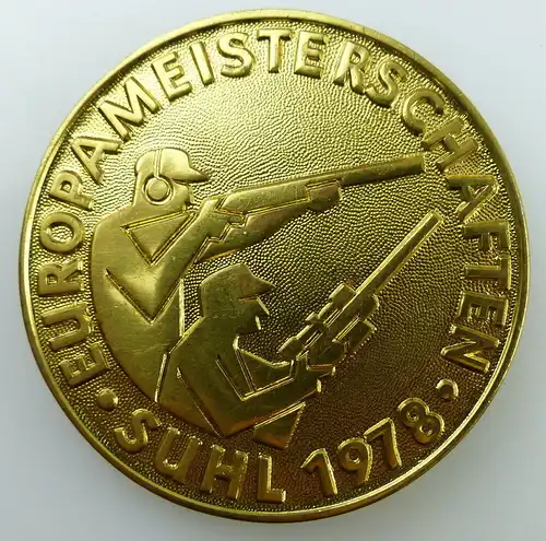 GST Medaille: Europameisterschaften Suhl 1978 DSV der DDR goldfarben, GST014