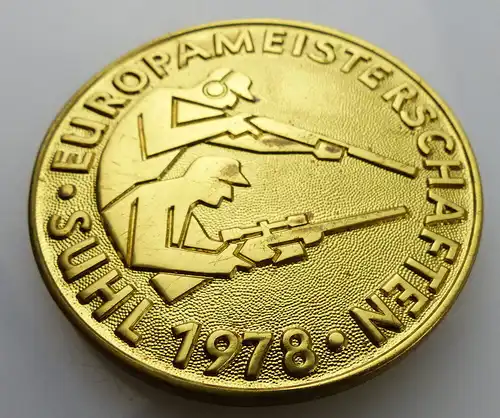 GST Medaille: Europameisterschaften Suhl 1978 DSV der DDR goldfarben, GST014