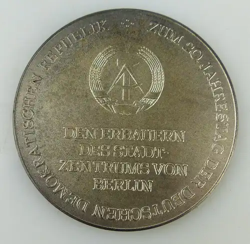 Medaille: 20 Jahrestag DDR den Erbauern des Stadt Zentrums von Berlin, Orden1797