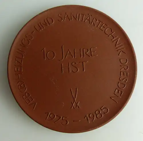 Meissen Medaille: 35 Jahre DDR, 10 Jahre HST Heizungs- & Sanitärtechn, Orden1786