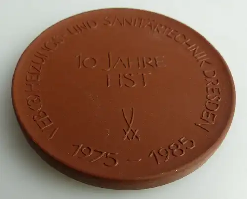 Meissen Medaille: 35 Jahre DDR, 10 Jahre HST Heizungs- & Sanitärtechn, Orden1786