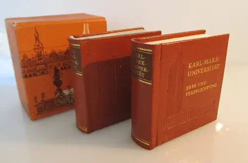 Minibuch: Karl - Marx - Universität mit Danksagung an Verlagschef JW bu0182