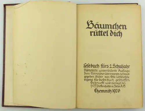 e11092 Original altes Lesebuch für das 2 Schuljahr Bäumchen rüttel Dich 1926