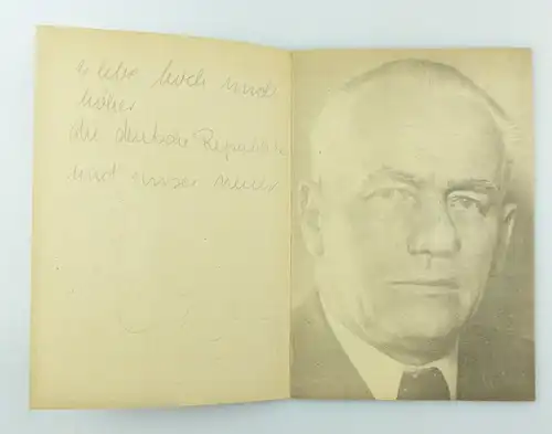 #e7581 Heft: Antrittsrede des Präsidenten der DDR Wilhelm Pieck 11.10.1949