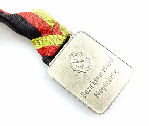 #e5544 DDR Medaille in Silber Bezirksvorstand Magdeburg GST