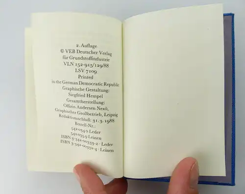 Minibuch : Leipziger Anekdoten aus Kultur und Wissenschaft in Leinen e398