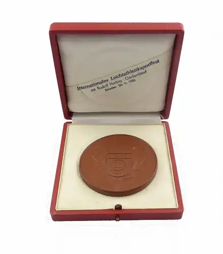 #e8019 Meissen Medaille Dresden 1958 Internationales Leichtathletiksportfest DDR
