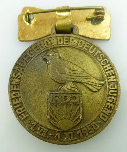Abzeichen: Friedensaufgebot der Deutschen Jugend FDJ 1.VII.-1.XI.1950 , Orden946