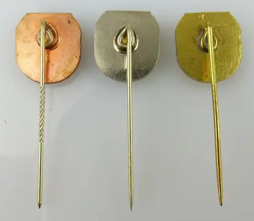 3 GST Ehrennadeln des MMKV Gold, Silber, Bronze, GST379-381