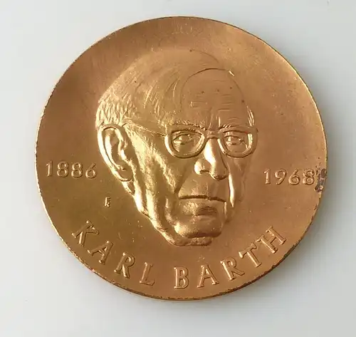 Medaille : Karl Barth 1886-1968 , Befreit zum Dienst an der Welt  im Etui/ r 226