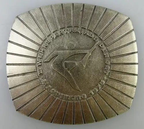 Medaille: II. Wehrspartakiade der GST Magdeburg 1975, silberfarben, Orden1380