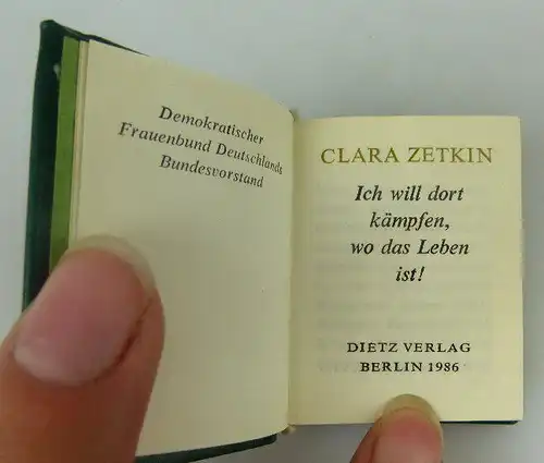 Minibuch Clara Zetkin Dietz Verlag Berlin 1986 Buch1481