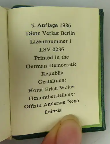 Minibuch Clara Zetkin Dietz Verlag Berlin 1986 Buch1481