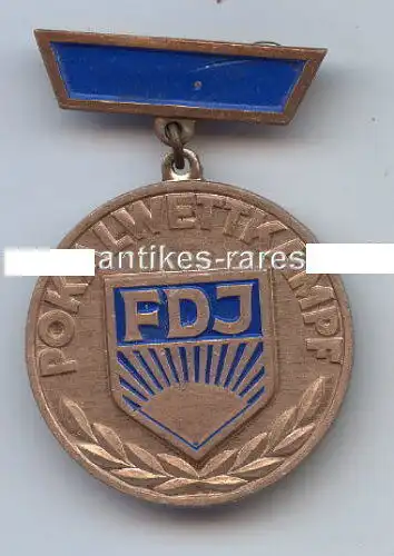 DDR Pokalabzeichen des Zentralrates der FDJ in Bronze