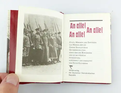 #e4379 Minibuch: An alle! An alle! An alle! Militärverlag der DDR Berlin 1988