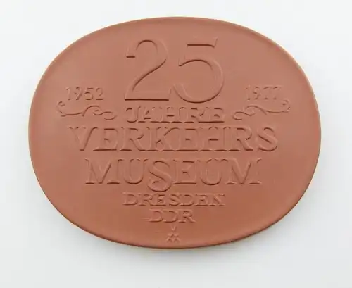 e12291 Meissen Medaille 25 Jahre Verkehrsmuseum Dresden DDR 1977 Dampflokomotive