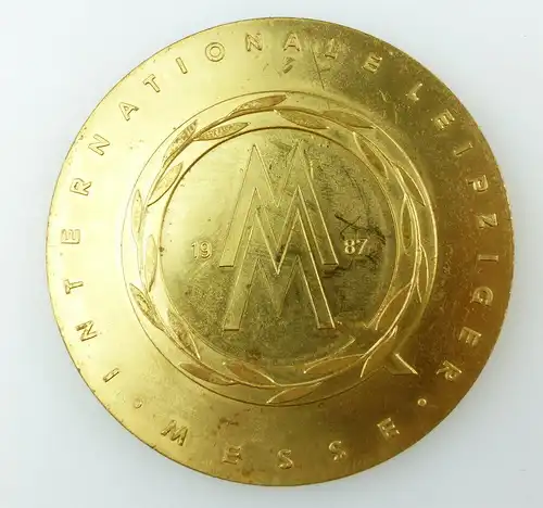 #e2678 DDR Medaille für hervorragende Qualität Leipziger Messe MM 1987