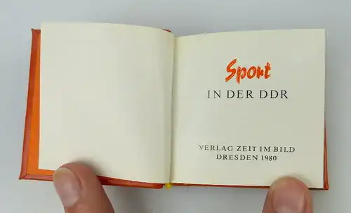 Minibuch: Sport in der DDR Verlag Zeit im Bild Dresden 1980 bu0898