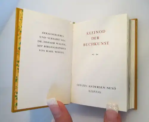 Minibuch: Kleinod der Buchkunst Dr. Erhard Walter bu0109