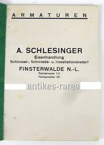 Katalog: A.Schlesinger Eisenhandlung Finsterwalde