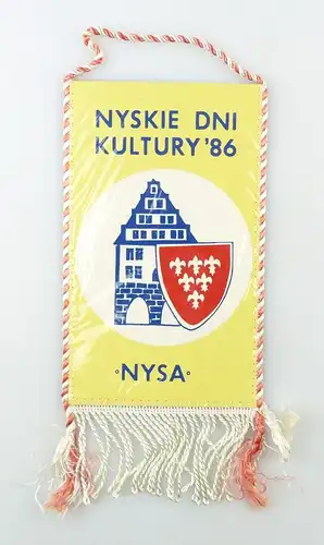 #e6381 Original alter Wimpel Nyskie Dni Kultury '86 NYSA  Polen